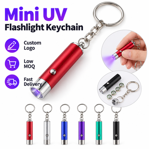 Mini Linterna UV <span class=keywords><strong>de</strong></span> Aluminio con <span class=keywords><strong>Luz</strong></span> Negra, LED <span class=keywords><strong>Ultravioleta</strong></span>, Verificador <span class=keywords><strong>de</strong></span> Billetes, Logotipo Personalizado, Venta al Por Mayor - Product Image 1