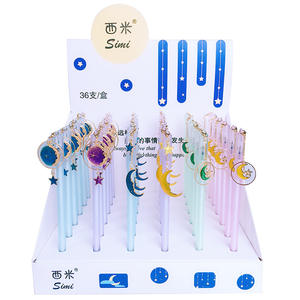 星星吊坠针管漂亮中性笔学生0.5毫米签字笔书写流畅流畅中性笔 - Product Image 3