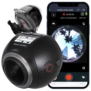 360アクションカメラパノラマ2448 * 244830fpsウルトラHDビデオ防水4KスポーツカメラWiFi駆動VRカメラ