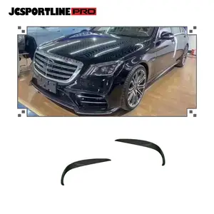 Potongan bumper depan serat karbon, untuk Mercedes Benz S kelas W222 S450 olahraga