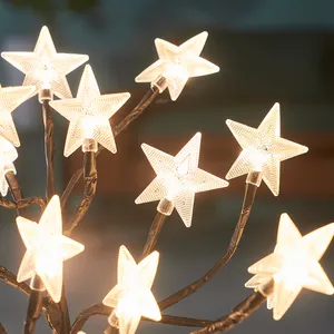 Led Light For Decor 36cm Decoration Christmas Ornaments Battery Operated Decor For Room Artificial Led Christmas Tree Star Fairy Lights