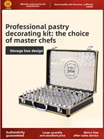 Professionelles Edelstahl 80-Teiliges Tortendekorations-Set mit Box Modell SN7011 für Sahne, Kekse, Blätterteig und Bohnendekoration