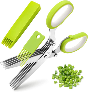 Ciseaux de cuisine multifonctionnels en acier inoxydable à 5 lames pour herbes et légumes - Product Image 1