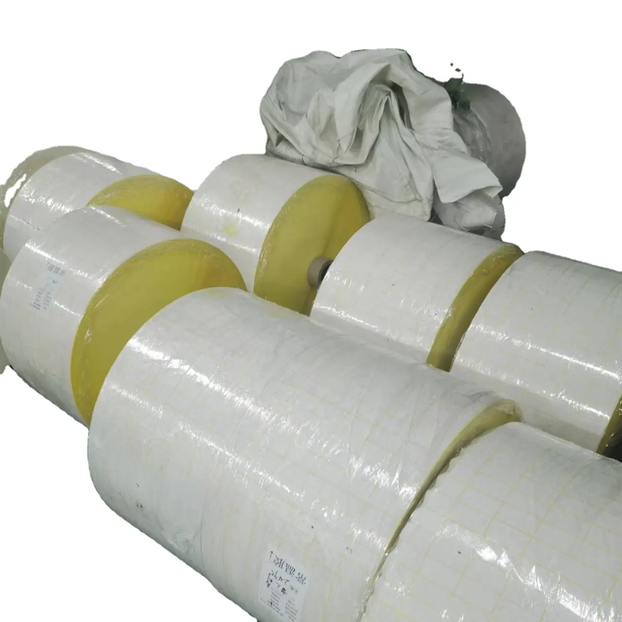 White Glossy Film Self-adhesive Label Jumbo Rolls -- Long Shelf Life And Good Toughness