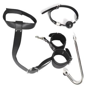 Juegos para Adultos, Esposas para Cuello, Muñecas y Cintura, Collar, Bola para la <span class=keywords><strong>Boca</strong></span>, Cinturón de Restricción, Juegos Sexuales, Cinturón de Restricción 97 - Product Image 2