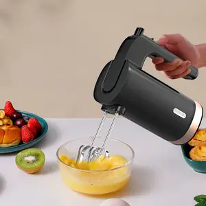 Rechargeable Hand Cake Mixer USB Cordless Hand Mixer Non Electric Hand Mixer Plastic XJ-42964 3 Speeds 3 in 1 Electric Whisk 100