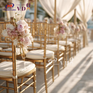Marco de metal dorado Banquete Evento DE BODA Asientos apilables Muebles de fiesta de hotel Silla Chiavari - Product Image 1