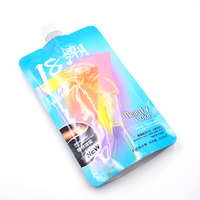 Pochette souple personnalisée de 450 ml, étanche, en plastique thermoscellable, réutilisable, avec bec verseur, pour produits capillaires