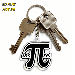 Llavero con Símbolo de Pi Audaz y Diseño de Palabras Caligráficas, Accesorio Nerd de Matemáticas y Motivación para Bolsos, Llaves y Mochilas - Product Image 5