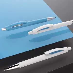 Hot Sales Plastic Ballpen Transparent Barrel Ballpoint Pen Custom Logo Pen
