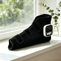 Masque de compression d'air sans fil pour mollets avec fonction chauffante, massage des pieds et des jambes pour la circulation et le soulagement de la douleur, en néoprène