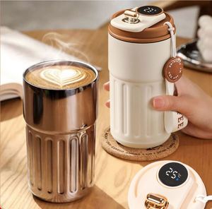 Vaso Térmico Inteligente de Acero Inoxidable de Doble Pared con Pantalla LED de Temperatura, Taza para Café, Botella, Taza con Correa de Cuerda, en Oferta - Product Image 6