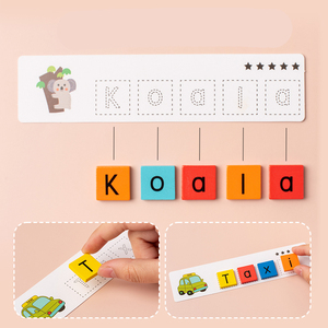 Gioco Educativo in Legno con Lettere Arcobaleno, Puzzle di Ordinamento e Abbinamento delle Parole dell'Alfabeto - Product Image 6