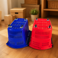 Panier de courses en plastique PP pour supermarché, 20L, 2 poignées, facile à transporter, vente en gros, Zhejiang 6+