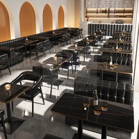 Narguilé salon meubles Bar boîte de nuit canapé Pub Bar chaise et Table comptoir ensemble U L forme Restaurant café stand Pu cuir métal