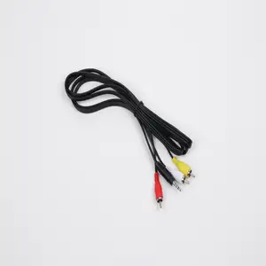 Audio Video Cable High Quality Custom 3.5mm To 3 RCA Cable Cord AV Cable For TV VCR Video Audio Cables