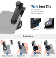 Objectif Fisheye NEEWER LS 29 PRO 8 mm avec filetage 17 mm, objectif manuel à clipser pour smartphone, pour photographie créative de paysages et de concerts