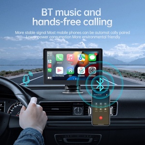<span class=keywords><strong>Enregistreur</strong></span> <span class=keywords><strong>vidéo</strong></span> portable IPoster 7 pouces AHD 1080P IPS avec vision nocturne, écran d'affichage, angle de 360 degrés, Apple CarPlay, Android Auto, autoradio - Product Image 2