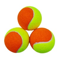 Balles de tennis d'entraînement portables écologiques bicolores pour adultes et enfants - Haute élasticité, diamètre 2,5 pouces, rebond de 1,15 m, sport