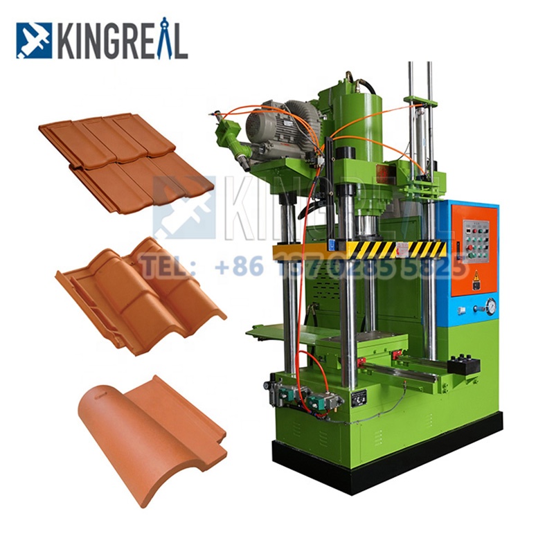 Kingreal Klei Dakpannen Making Machine Dakpan Making Machine Klei Vier Kolom Hydraulische Pers Machine Voor Cement Baksteen