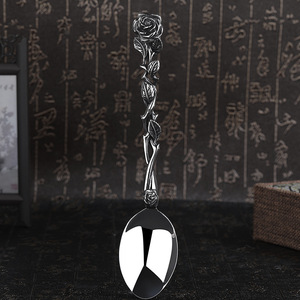 Bánh mì thép không gỉ bạc cổ điển thiết kế gai bánh dao muỗng nĩa Bộ 3 - Product Image 3