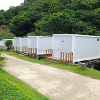 Maison préfabriquée en conteneur Boxspace 6x3m, 20 pieds, 40 pieds, emballage plat, empilable, utilisation de bureau, structure en acier, vente en gros