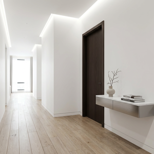 Porte intérieure en bois finition <span class=keywords><strong>film</strong></span> décoratif, isolation phonique, protection contre l'humidité pour salle de bain, salon, penthouse de luxe - Product Image 3
