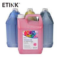 Encre à solvant à faible odeur en vente directe d'usine pour imprimante Starfire SG1024 25PL, encre pour impression sur feuille d'aluminium, 5L CMYK