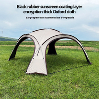 Vente en gros Tente dôme à auvent imperméable de forme ronde pour randonnée en plein air, camping, pare-soleil anti-soleil 210D Oxford argenté