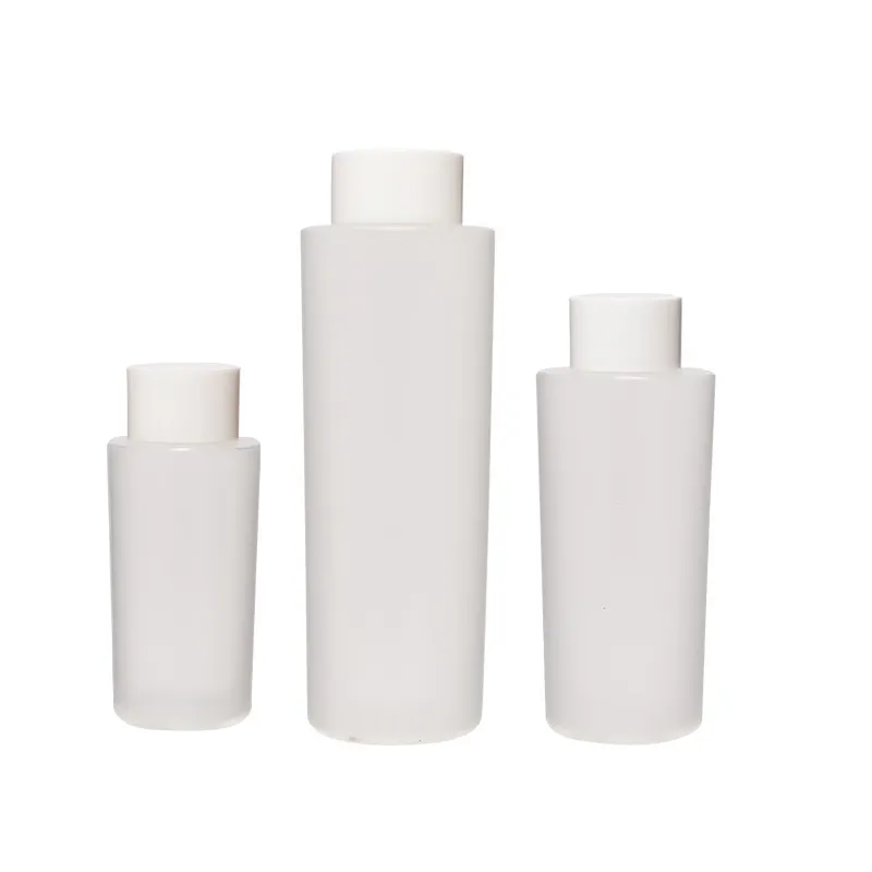 Белая прозрачная плоская лопатка для лосьона, набор бутылок из ПНД с индивидуальным логотипом, контейнер для геля для душа, пустая пластиковая бутылка