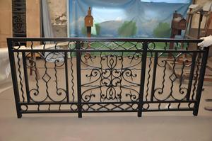 Rampes de balcon en fonte design moderne <span class=keywords><strong>Décoration</strong></span> de balcon Clôture en <span class=keywords><strong>fer</strong></span> <span class=keywords><strong>forgé</strong></span> vente en gros - Product Image 6