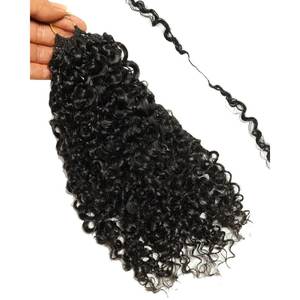 <span class=keywords><strong>Extensiones</strong></span> de Cabello Humano Virgen Rizado Pre-Enlazado para Crochet, Trenzas Sin Nudos, Paquetes de Cabello Rizado Birmano <span class=keywords><strong>Micro</strong></span>-Hair - Product Image 5