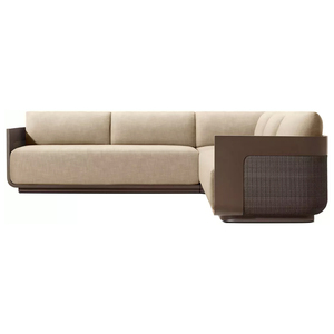 Conjunto <span class=keywords><strong>de</strong></span> Sofás Modernos <span class=keywords><strong>de</strong></span> Aluminio para Exteriores con Cojines Impermeables - Muebles Duraderos y Ecológicos para Patio <span class=keywords><strong>de</strong></span> Villa, Hotel, Resort y Jardín - Product Image 4
