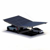 Structure de support de carport solaire en acier sur mesure Zhongxuan, surface anodisée, pour parkings simples/doubles, garantie 10 ans