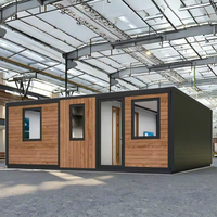 Casa Contenedor Modular de Lujo de Acero Portátil de 20 y 40 pies, Expandible, para Apartamento, Sala de Estar, Centro Comercial, Sótano, 2-4 Dormitorios, Escuela