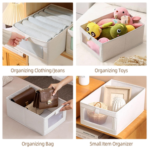 Mesh <b>Clothes</b> <b>Storage</b> Box Foldable Fabric Organizer with See Through Design for Wardrobe Underwear Tshirt Drawer - Product Image 6
