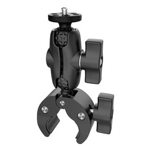 Caméra de sport améliorée <span class=keywords><strong>moto</strong></span> Rotation à 360 degrés Double rotule Clip fort avec <span class=keywords><strong>support</strong></span> adaptateur 1/4 ''pour Gorpro 13 12 11 - Product Image 1