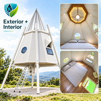 Maisonnette préfabriquée modulaire, cabane portable de luxe pour le glamping, idéale pour les hôtels et les centres de villégiature, pour la vie en plein air