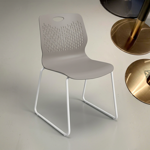 Wholesale GDRS Brand <b>Stackable</b> Plastic Restaurant <b>Chair</b> Ergonomic Backrest Modern Design | Commercial <b>Dining</b> Seating Metal Legs - Product Image 1