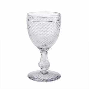 Ensemble de gobelets en verre coloré <span class=keywords><strong>à</strong></span> motif diamant vintage, style européen, <span class=keywords><strong>verres</strong></span> <span class=keywords><strong>à</strong></span> <span class=keywords><strong>vin</strong></span> <span class=keywords><strong>à</strong></span> pied court, capacité 301-400 ml, 6-10 pièces - Product Image 4