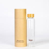 Bouteille d'eau en borosilicate d'hydrogène de taille personnalisée bouteille d'eau potable en verre avec manchon 500ml 750ml 1000ml