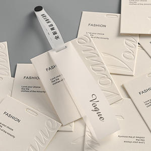 Etiqueta Colgante de Papel Mate de <span class=keywords><strong>Doble</strong></span> Capa de Lujo, Impresión Personalizada con su Logotipo y Nombre de Marca, Etiqueta Colgante para Ropa - Product Image 4
