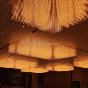 Comely Indoor Hotel Lobby Ballroom Decoration Lighting Custom Large Project LED Luxury Chandelier with Software Control