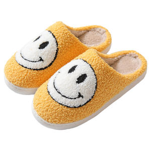 Chaussons en peluche chauds pour dames, intérieur, extérieur, fourrure pour femmes et filles, sourire, visage souriant, vente en gros - Product Image 2