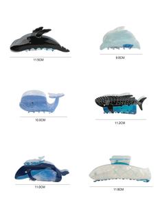 Professionele Fabrikant Unieke Zeedieren Haarclips Schattige Grote Oceaan Haarklauw Clips Dolfijn Haai Strand Haaraccessoires - Product Image 6