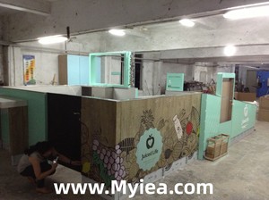 Kiosque alimentaire et de boissons haut de gamme pour centre commercial, kiosque à jus frais à vendre, marque <span class=keywords><strong>Myidea</strong></span>, 5000x3000mm, garantie de 3 ans - Product Image 5