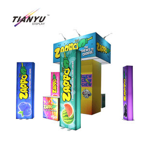 Exhibidores para Centros <span class=keywords><strong>de</strong></span> <span class=keywords><strong>Convenciones</strong></span>, Diseño <span class=keywords><strong>de</strong></span> Paneles Modulares Compactos, Stand <span class=keywords><strong>de</strong></span> Exhibición para Ferias Comerciales <span class=keywords><strong>de</strong></span> 10x10, Paredes Transparentes, Soporte <span class=keywords><strong>de</strong></span> Iluminación - Product Image 1