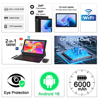 Tablet PC Android 16 OEM Octa Core 10.95 Inci Layar IPS, Penyimpanan 128GB, WiFi 5G, untuk Bisnis dan Gaming