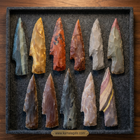 Pointes de flèches en agate taillées à la main, 2 pouces, imitation antique, objet de collection, artisanat d'art du Gujarat