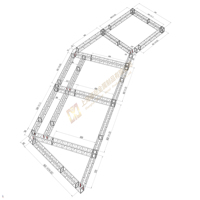 Estructura de Aluminio Personalizada de 400 mm x 400 mm, Certificada por TUV, Redonda, para Techo, Escenario, Eventos, Conciertos, Iluminación